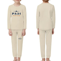 Thumbnail for Piper PA-24-250 Comanche 250 - Children Pajamas - Heritage Chest + Name - Beige