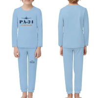 Thumbnail for Piper PA-24-250 Comanche 250 - Children Pajamas - Heritage Chest + Name - Light Blue