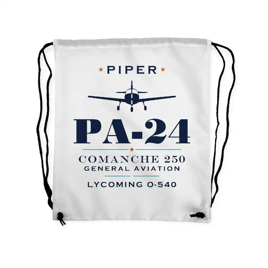 Piper PA-24-250 Comanche 250 - Drawstring Bag - Heritage - White