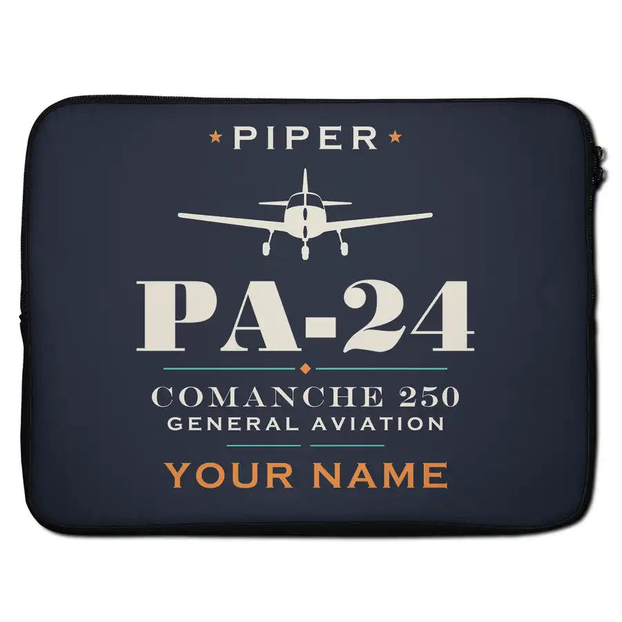 Piper PA-24-250 Comanche 250 - Heritage + Name - Laptop Sleeve