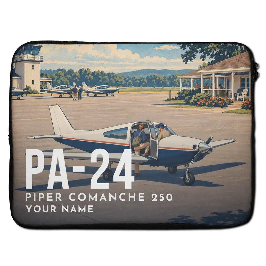 Piper PA-24-250 Comanche 250 - Laptop Sleeve + Name