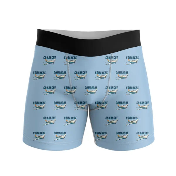 Piper PA-24-250 Comanche 250 - Men Boxers - Cartoon Pattern - Light Blue