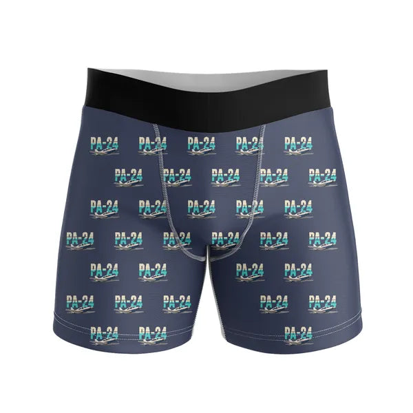 Piper PA-24-250 Comanche 250 - Men Boxers - Original Pattern - Navy Blue