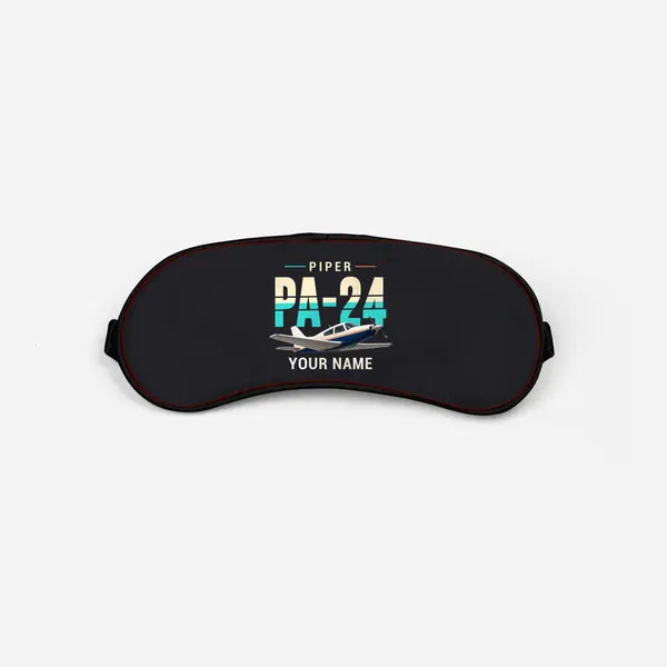 Piper PA-24-250 Comanche 250 - Original + Name - Sleep Mask - Black