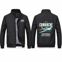 Thumbnail for Piper PA-24-250 Comanche 250 Stylish Jackets - Stand Collar - Cartoon - Black
