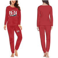 Thumbnail for Piper PA-24-250 Comanche 250 - Women Pajamas - Original Chest - Red