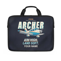 Thumbnail for Piper PA-28-181 Archer LX - Cartoon + Name - Laptop Bag