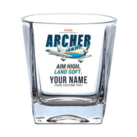 Thumbnail for Piper PA-28-181 Archer LX - Cartoon + Name - Whiskey Glass