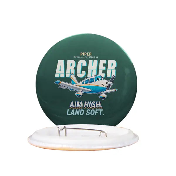 Piper PA-28-181 Archer LX - Cartoon - Pin - Dark Green