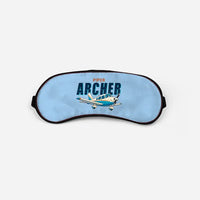 Thumbnail for Piper PA-28-181 Archer LX - Cartoon - Sleep Mask - Light Blue