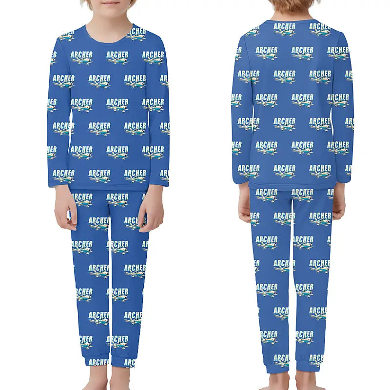 Piper PA-28-181 Archer LX - Children Pajamas - Cartoon Pattern - Blue