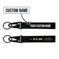 Thumbnail for Piper PA-28-181 Archer LX Hawk-Shaped Key Chains - Black - Heritage - Personalized