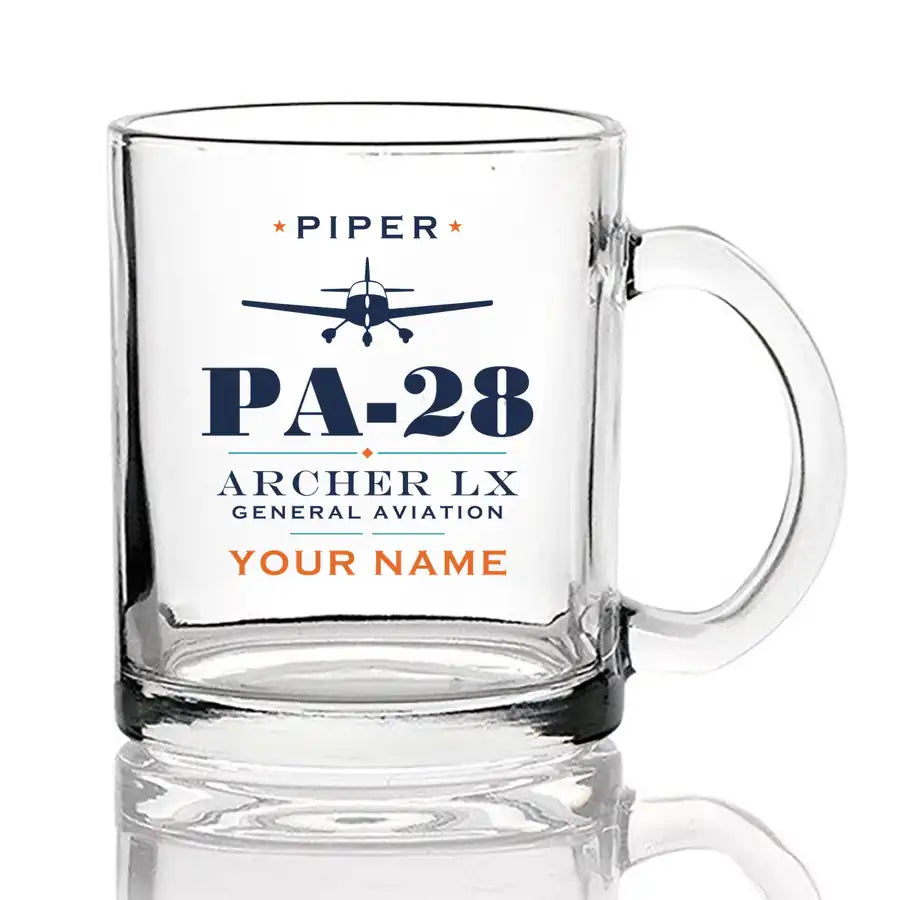 Piper PA-28-181 Archer LX - Heritage + Name - Coffee & Tea Glass