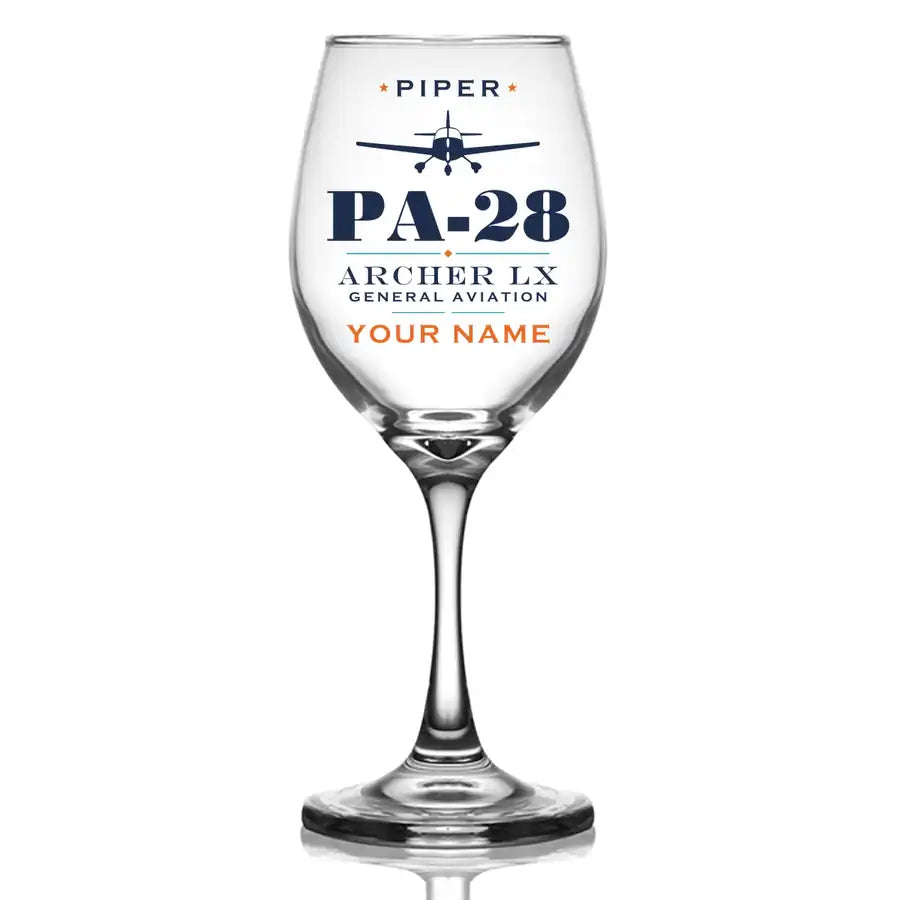 Piper PA-28-181 Archer LX - Heritage + Name - Wine Glass