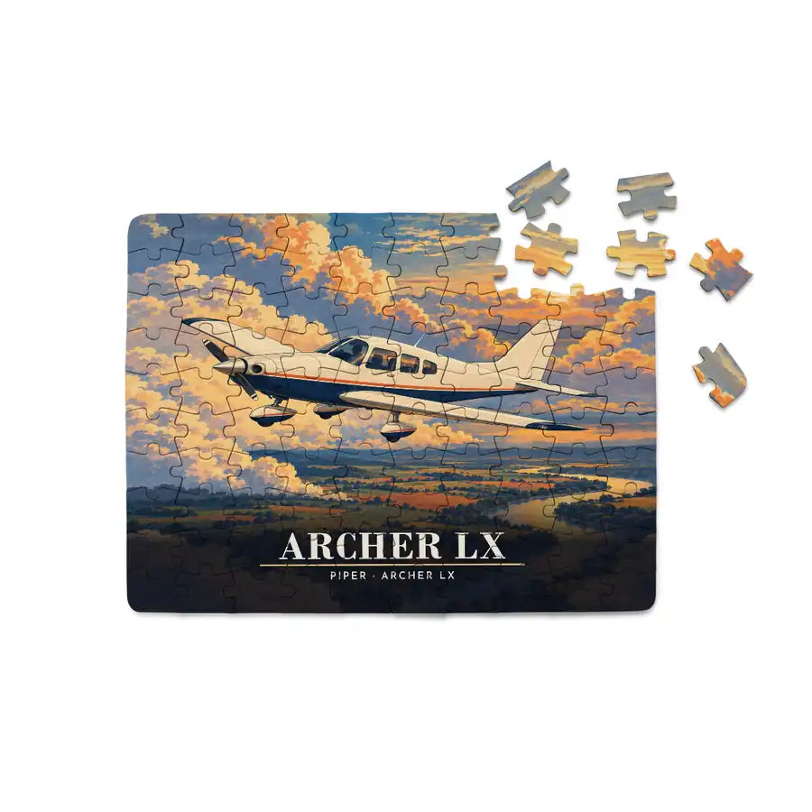 Piper PA-28-181 Archer LX - Horizontal + Text - Canvas Puzzle