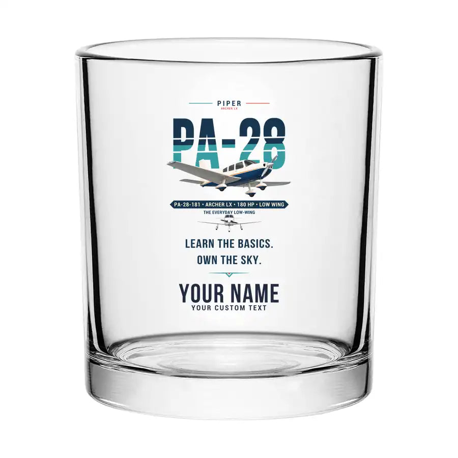 Piper PA-28-181 Archer LX - Original + Name - Special Whiskey Glass