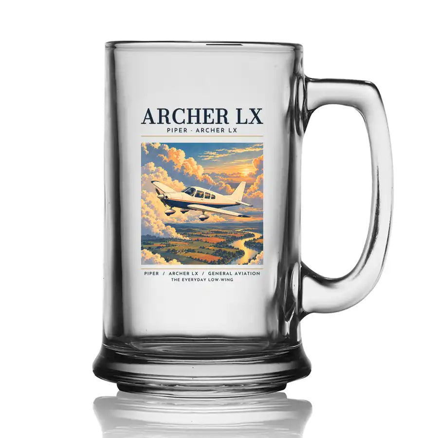 Piper PA-28-181 Archer LX - Poster - Beer Glass with Holder