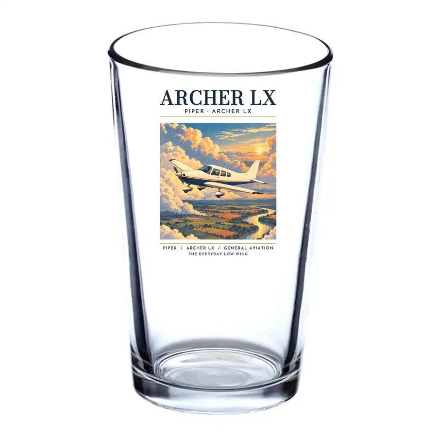 Piper PA-28-181 Archer LX - Poster - Beer & Water Glass