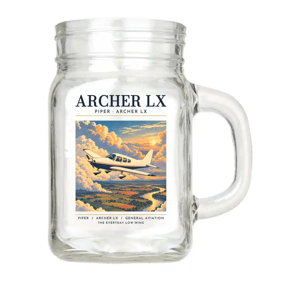 Piper PA-28-181 Archer LX - Poster - Cocktail Glass (Mason Jar)