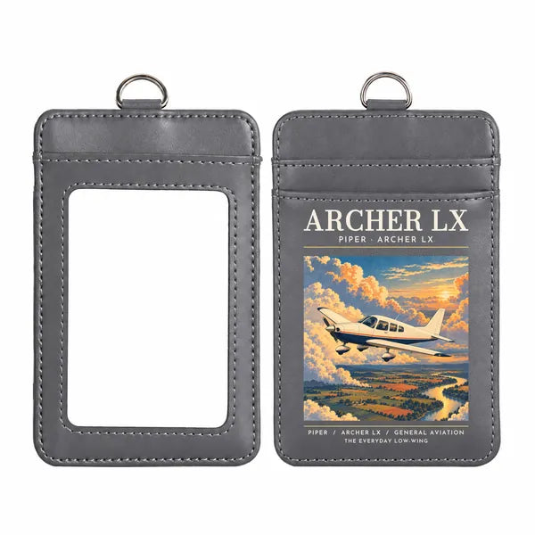 Piper PA-28-181 Archer LX - Poster - ID Card Holder - Gray