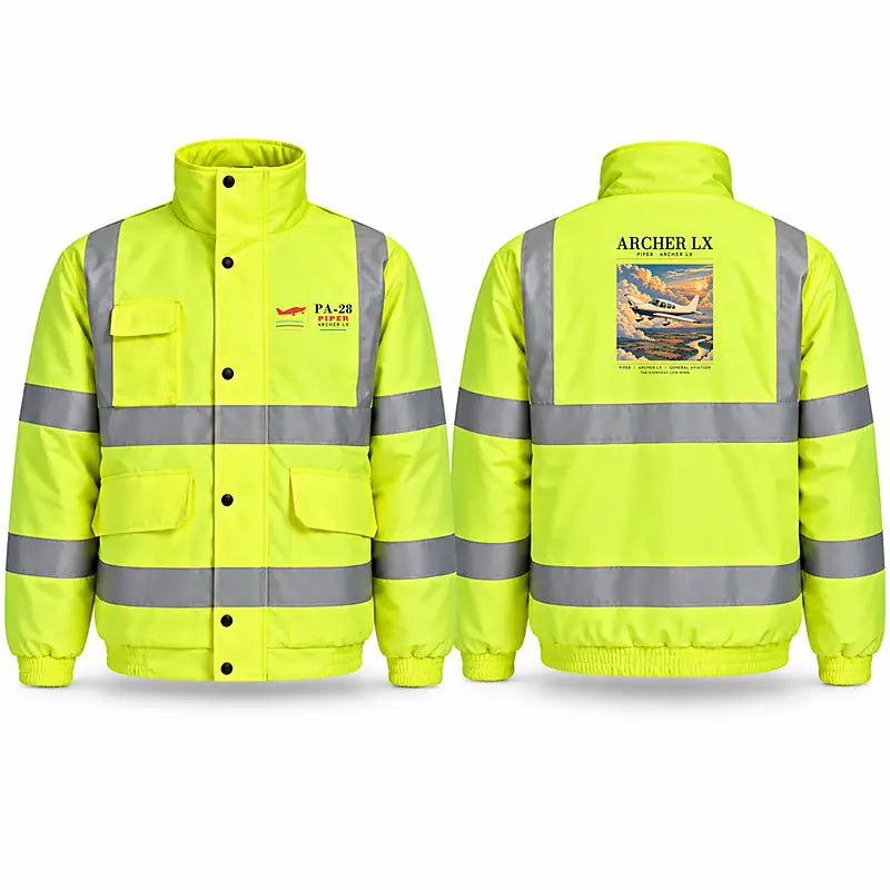 Piper PA-28-181 Archer LX Reflective Winter Jackets - Poster - Fluorescent Yellow