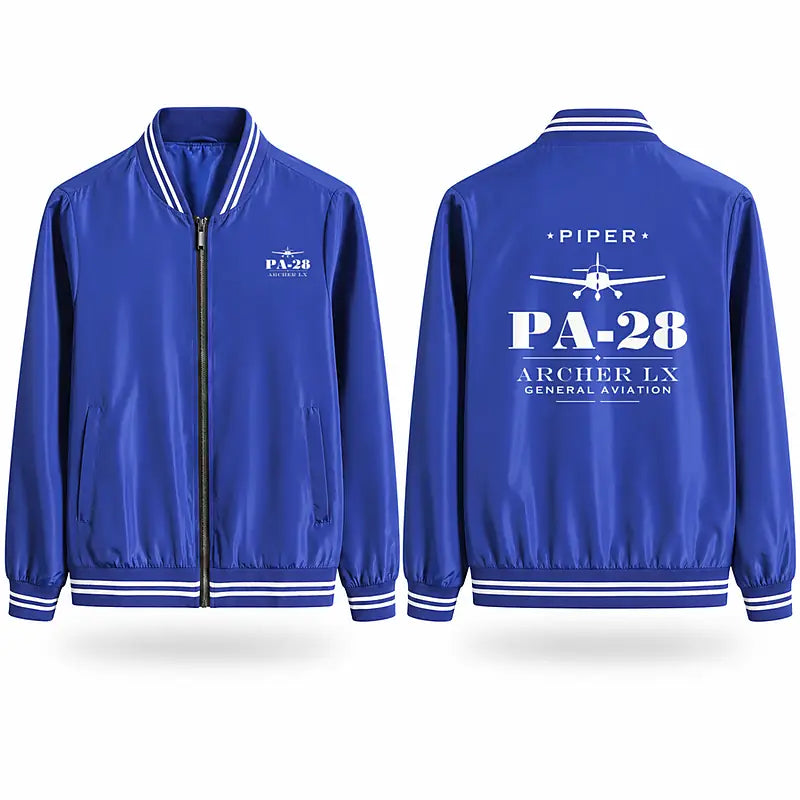 Piper PA-28-181 Archer LX Stylish Jackets - Baseball Collar - Heritage - Royal Blue