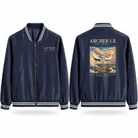 Thumbnail for Piper PA-28-181 Archer LX Stylish Jackets - Baseball Collar - Poster - Navy Blue