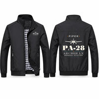 Thumbnail for Piper PA-28-181 Archer LX Stylish Jackets - Stand Collar - Heritage - Black