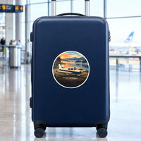 Thumbnail for Piper PA-28 Cherokee - 3D + Name - Circle Sticker - Suitcase