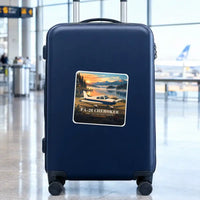 Thumbnail for Piper PA-28 Cherokee - 3D + Name - Square Sticker - Suitcase