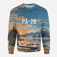 Thumbnail for Piper PA-28 Cherokee 3D All-Over Print Clothing - Sweatshirt - 3D + Name