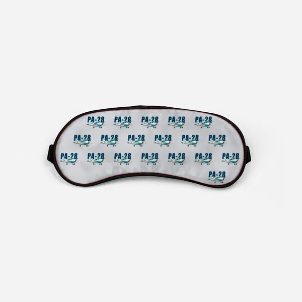 Piper PA-28 Cherokee - Cartoon Pattern - Sleep Mask - Light Gray