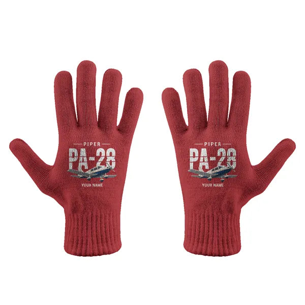 Piper PA-28 Cherokee - Gloves - Full - Original + Name - Red