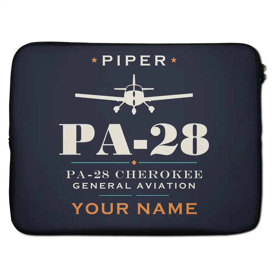 Piper PA-28 Cherokee - Heritage + Name - Laptop Sleeve