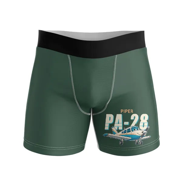 Piper PA-28 Cherokee - Men Boxers - Cartoon - Dark Green