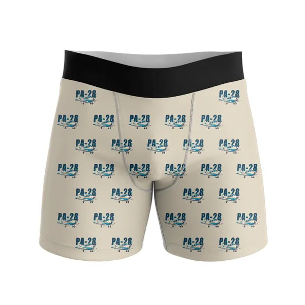 Piper PA-28 Cherokee - Men Boxers - Cartoon Pattern - Beige
