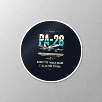 Thumbnail for Piper PA-28 Cherokee - Original - Circle Sticker - Close-up