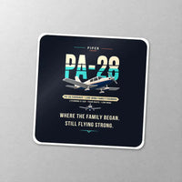 Thumbnail for Piper PA-28 Cherokee - Original - Square Sticker - Close-up