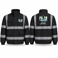 Thumbnail for Piper PA-28 Cherokee Reflective Winter Jackets - Cartoon - Black