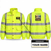 Thumbnail for Piper PA-28 Cherokee Reflective Winter Jackets - Poster + Name - Fluorescent Yellow