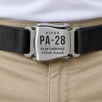 Thumbnail for Piper PA-28 Cherokee - Seat Belt - Tag + Name - Black
