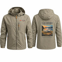 Thumbnail for Piper PA-28 Cherokee Stylish Jackets - Hooded Windbreaker - Poster - Khaki