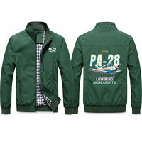Thumbnail for Piper PA-28 Cherokee Stylish Jackets - Stand Collar - Cartoon - Green