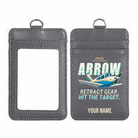 Thumbnail for Piper PA-28R Arrow III - Cartoon - ID Card Holder - Gray + Name