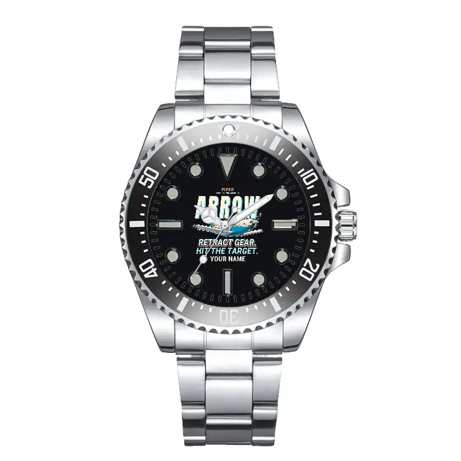 Piper PA-28R Arrow III - Cartoon + Name - Premium Diver - Black