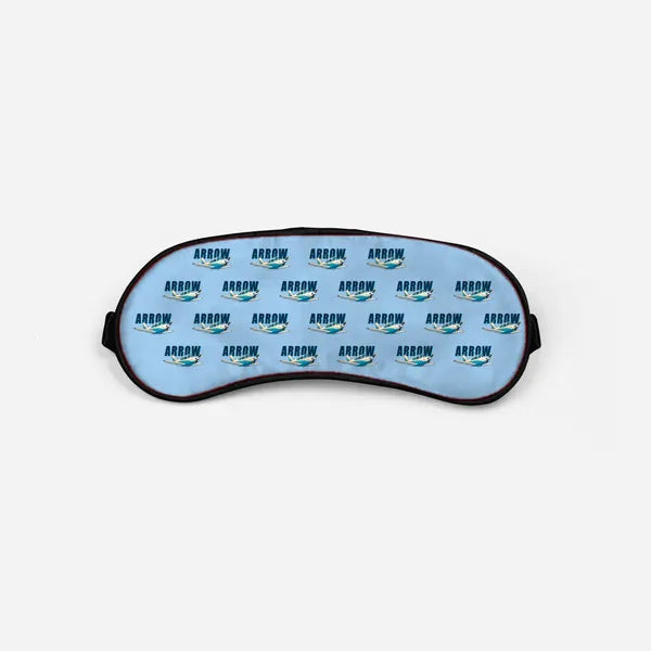 Piper PA-28R Arrow III - Cartoon Pattern - Sleep Mask - Light Blue
