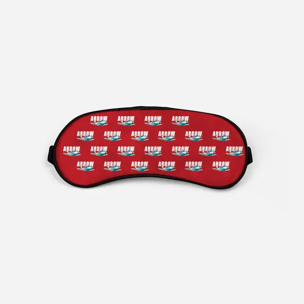Piper PA-28R Arrow III - Cartoon Pattern - Sleep Mask - Red