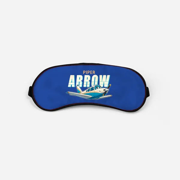 Piper PA-28R Arrow III - Cartoon - Sleep Mask - Blue