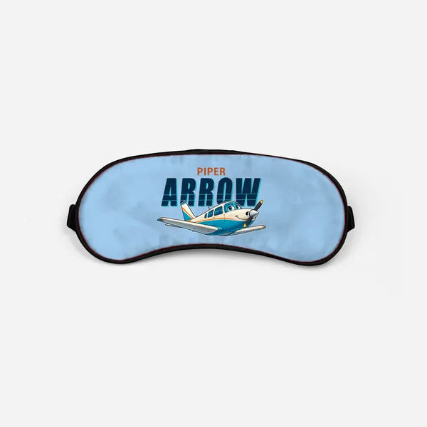 Piper PA-28R Arrow III - Cartoon - Sleep Mask - Light Blue
