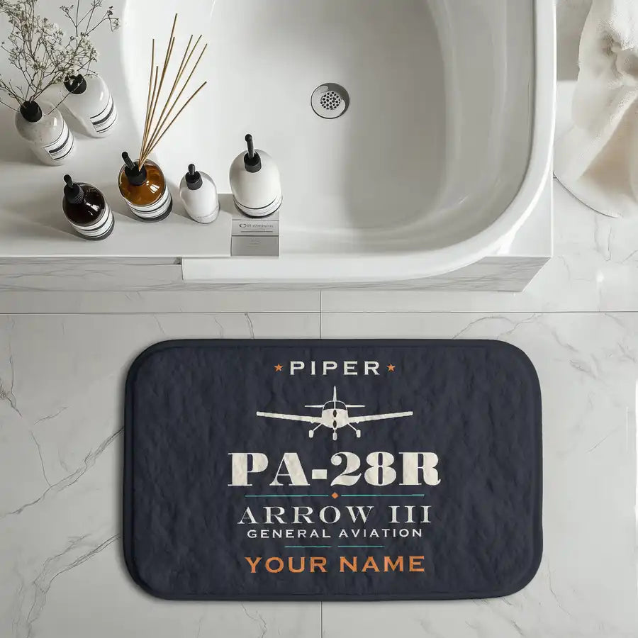 Piper PA-28R Arrow III - Heritage + Name - Bath Mat